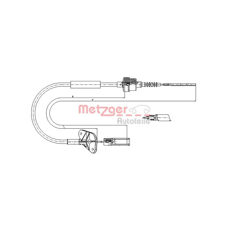 Tirette à câble, commande d'embrayage METZGER 12.7201