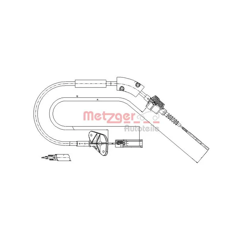Tirette à câble, commande d'embrayage METZGER 12.7202