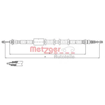 Tirette à câble, frein de stationnement METZGER