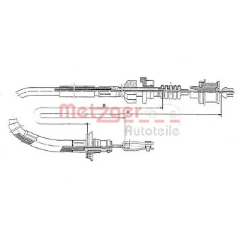 Tirette à câble, commande d'embrayage METZGER 18.162