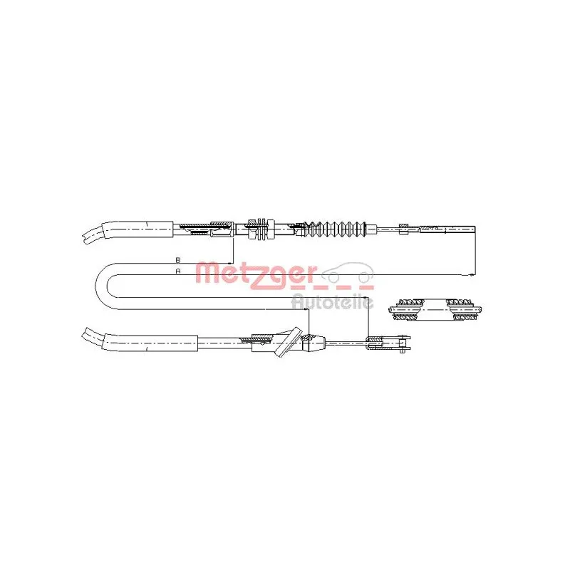 Tirette à câble, commande d'embrayage METZGER 18.6103