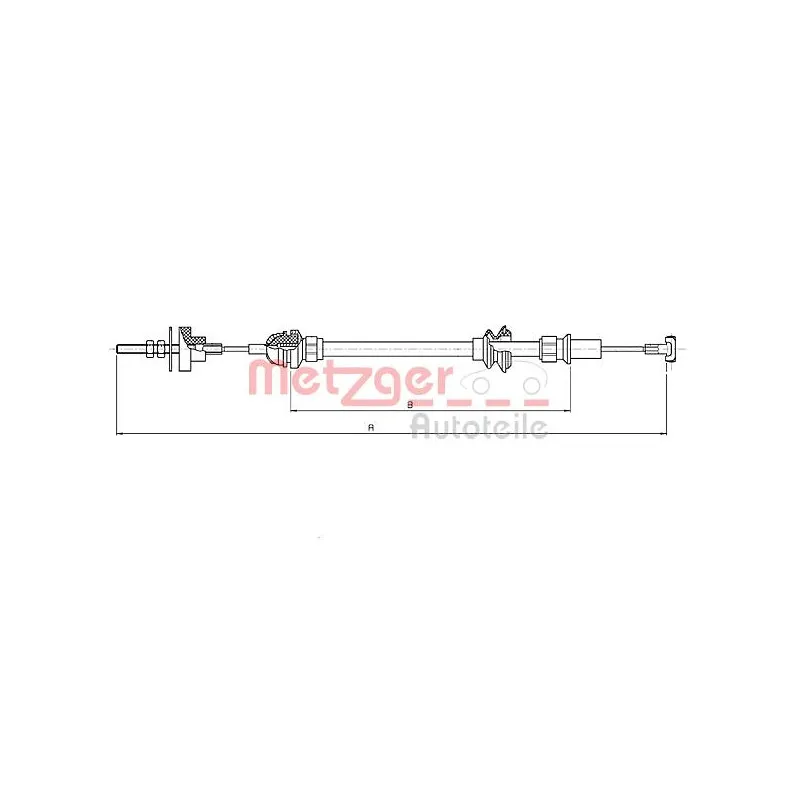 Tirette à câble, commande d'embrayage METZGER 19.208E