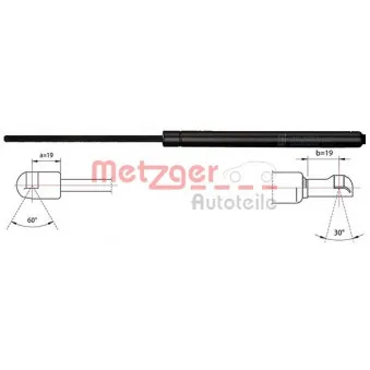 Vérin, capot-moteur METZGER