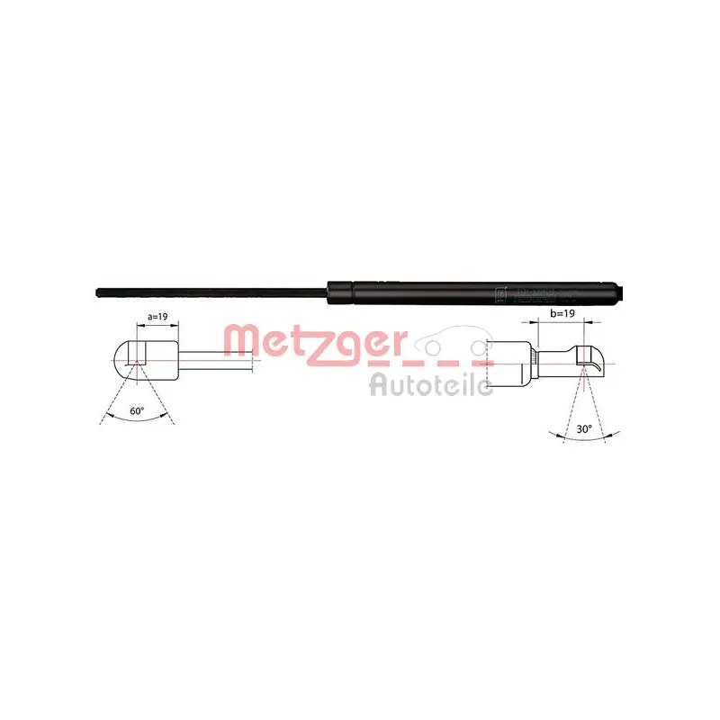 Vérin, capot-moteur METZGER 2110363