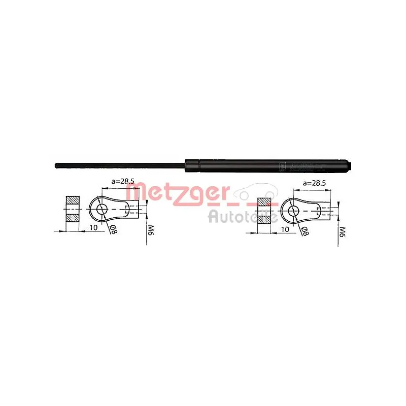 Vérin, capot-moteur METZGER 2110405