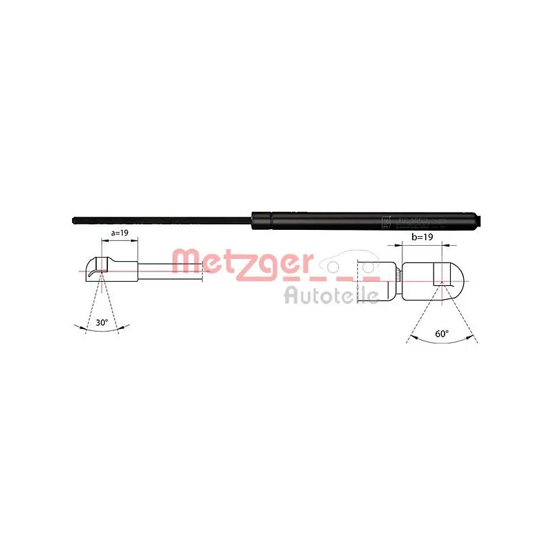 Vérin, capot-moteur METZGER 2110414