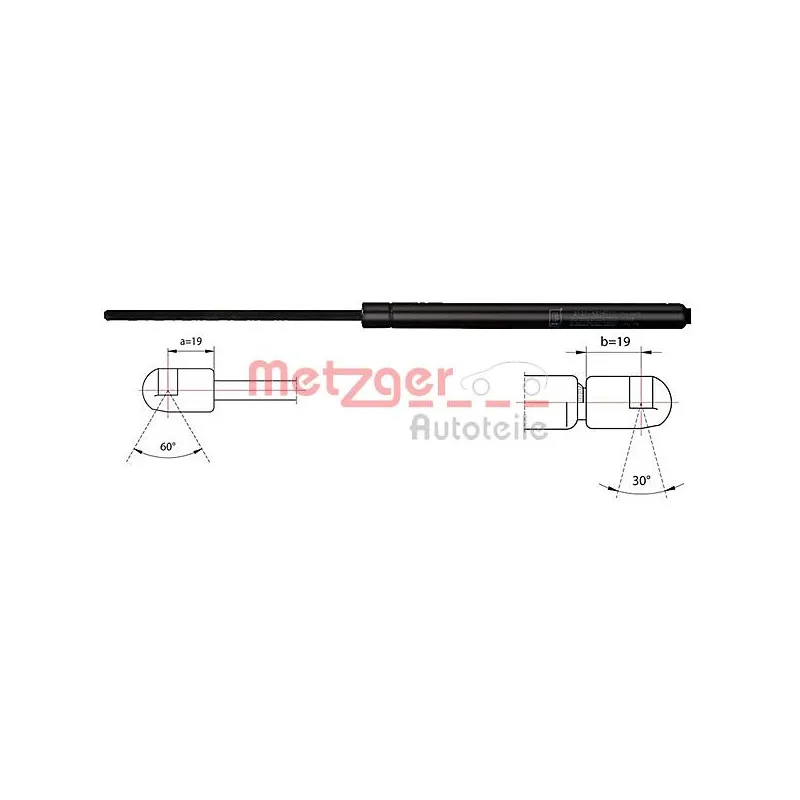 Vérin, capot-moteur METZGER 2110456