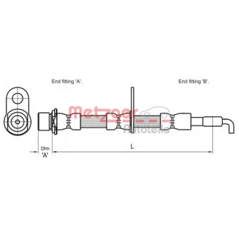 Flexible de frein METZGER 4110001