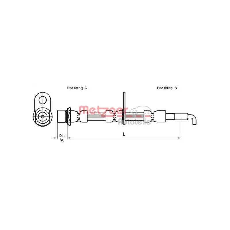 Flexible de frein METZGER 4110001