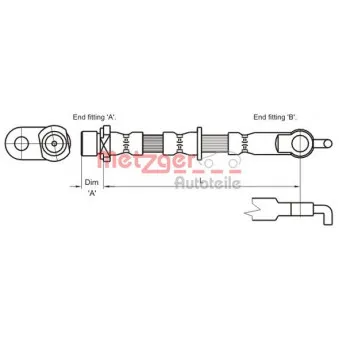 Flexible de frein METZGER 4110002