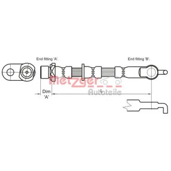 Flexible de frein METZGER 4110007