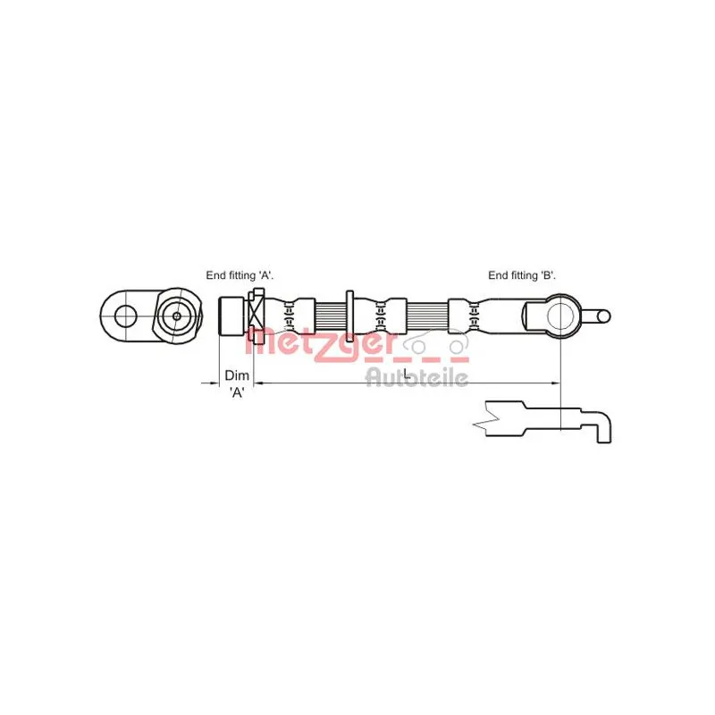Flexible de frein METZGER 4110007