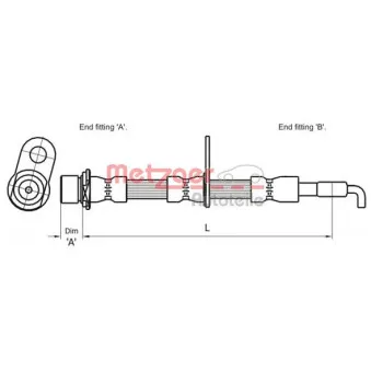 Flexible de frein METZGER 4110009