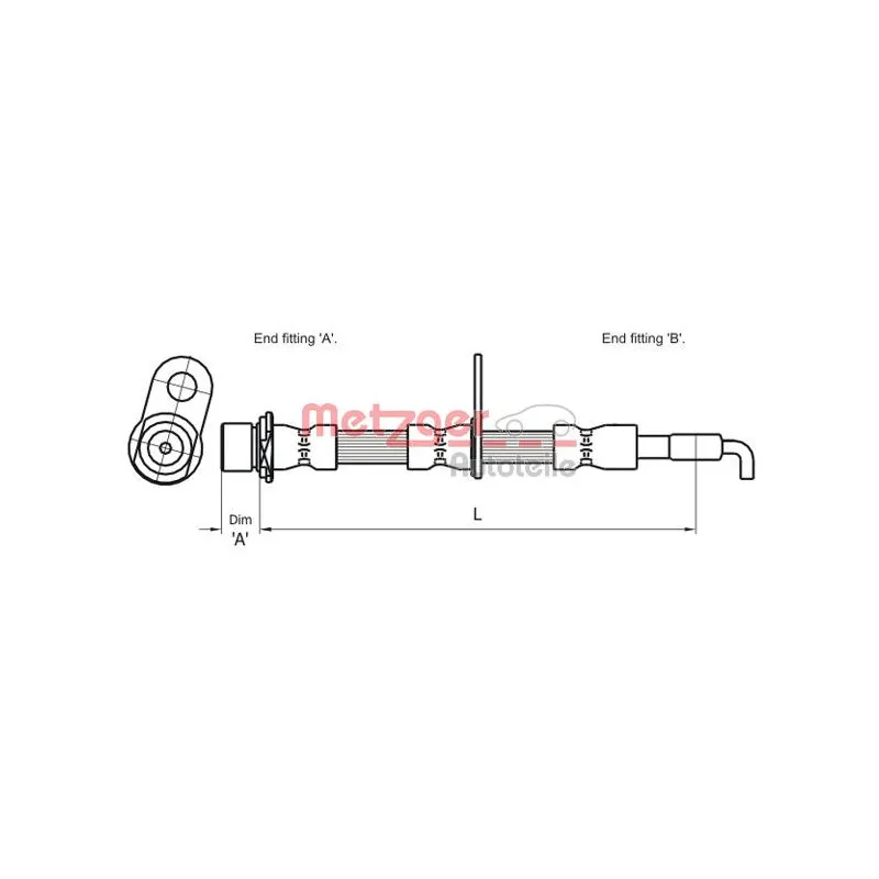 Flexible de frein METZGER 4110009