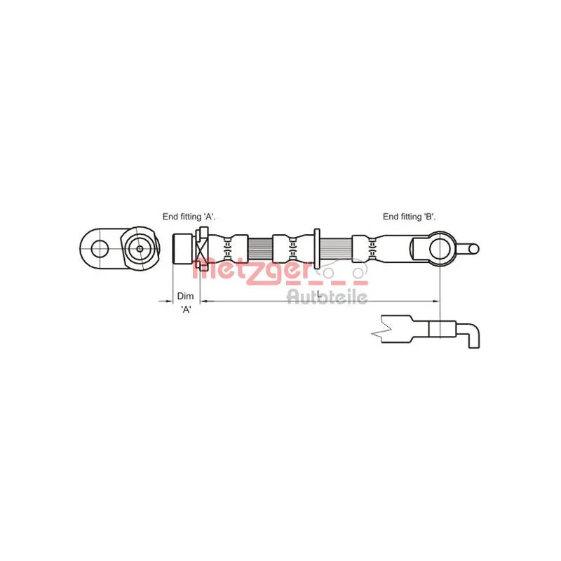 Flexible de frein METZGER 4110011