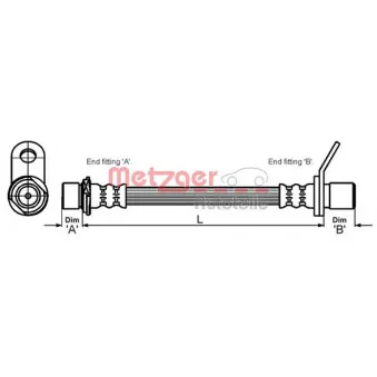 Flexible de frein METZGER 4110012