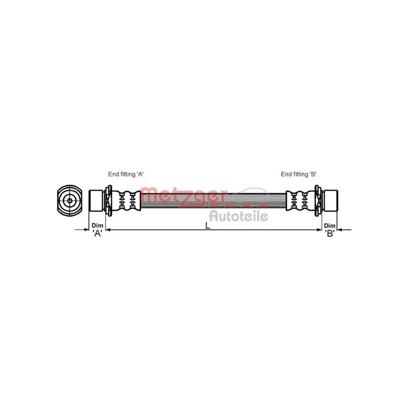 Flexible de frein METZGER 4110023