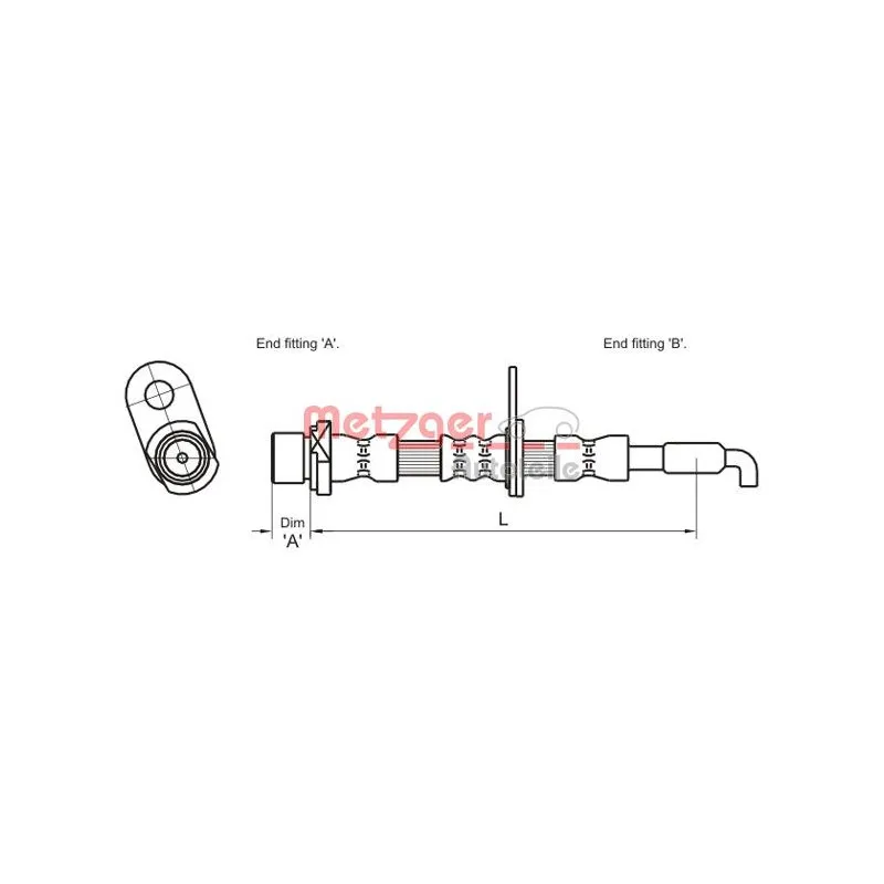 Flexible de frein METZGER 4110029