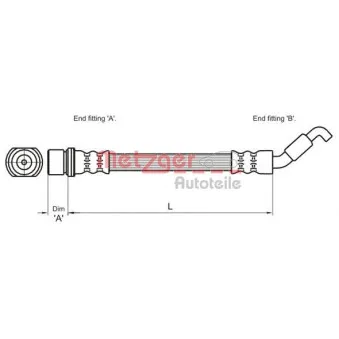 Flexible de frein METZGER