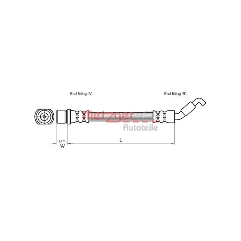 Flexible de frein METZGER 4110033