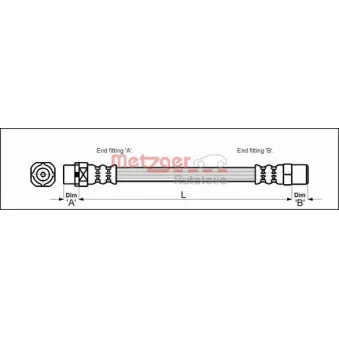 Flexible de frein METZGER 4110053