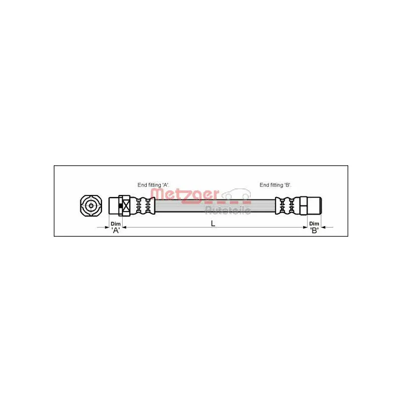 Flexible de frein METZGER 4110053