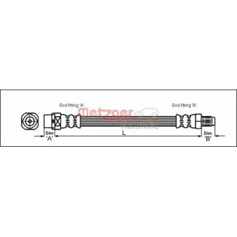 Flexible de frein METZGER 4110054