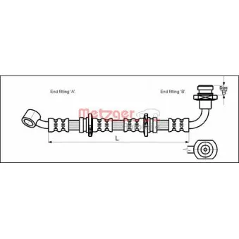 Flexible de frein METZGER 4110071