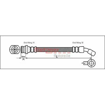 Flexible de frein METZGER 4110072