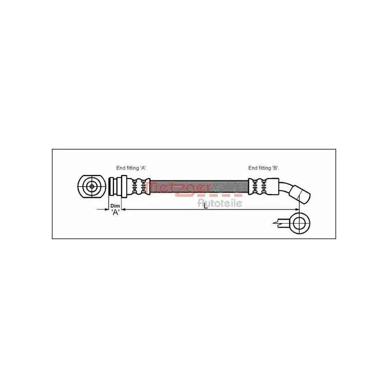 Flexible de frein METZGER 4110072