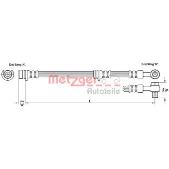 Flexible de frein METZGER 4110178