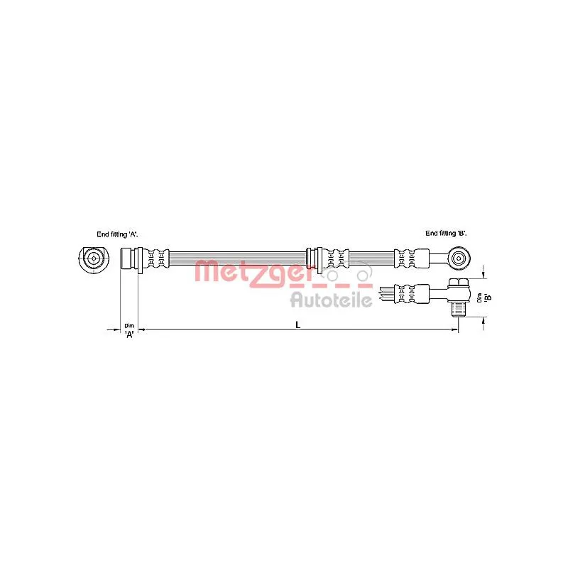 Flexible de frein METZGER 4110178
