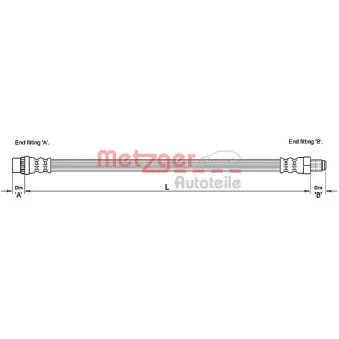Flexible de frein METZGER 4110212