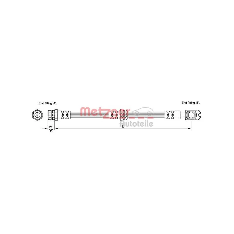 Flexible de frein METZGER 4110247