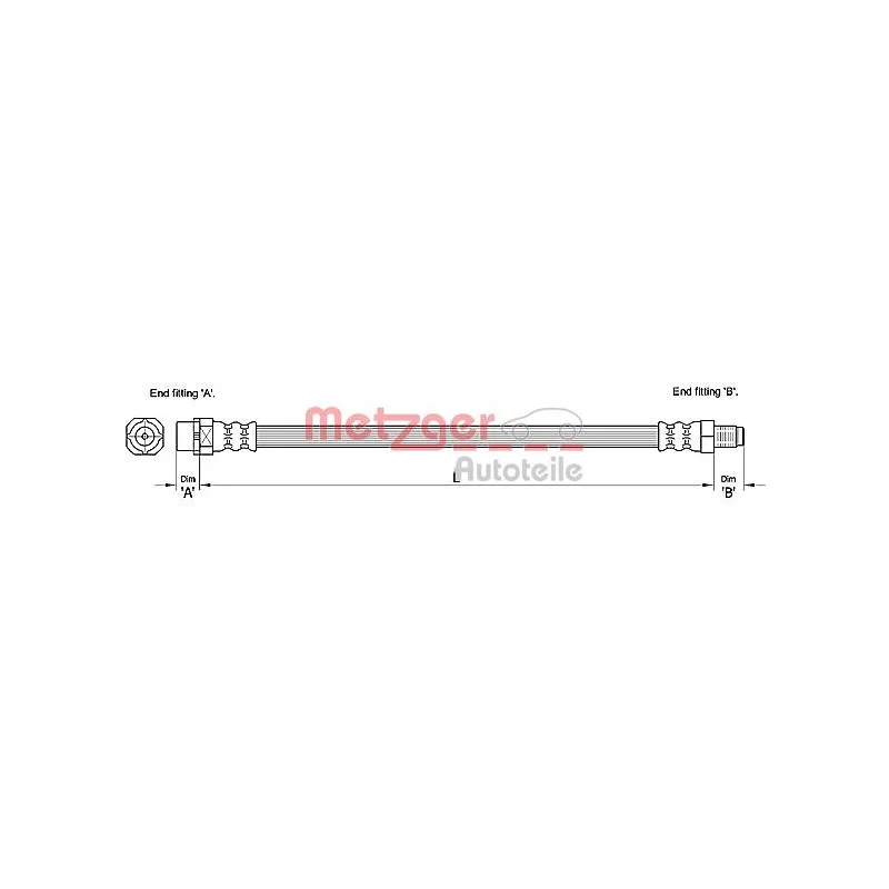 Flexible de frein METZGER 4110271