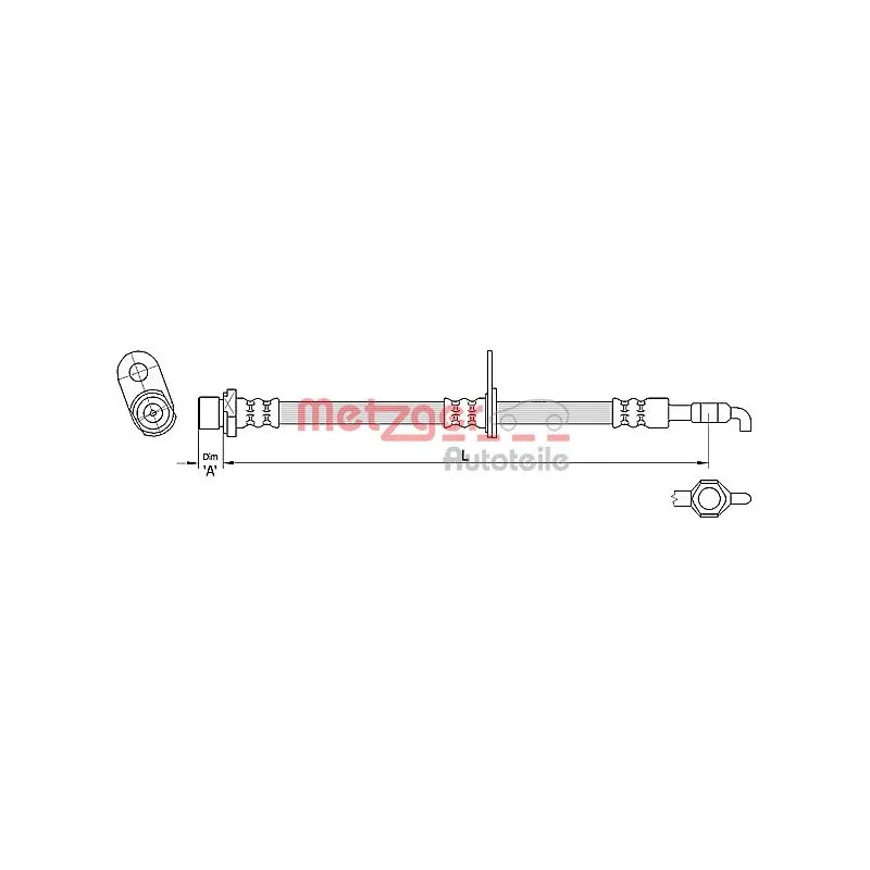 Flexible de frein METZGER 4110285