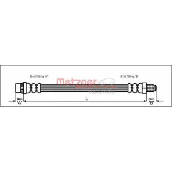 Flexible de frein METZGER 4110319