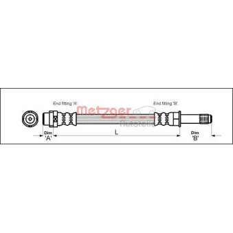 Flexible de frein METZGER 4110331