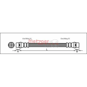 Flexible de frein METZGER 4110340