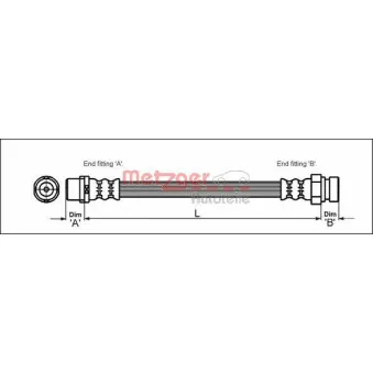Flexible de frein METZGER 4110348