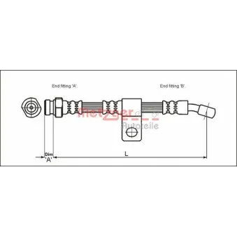 Flexible de frein METZGER 4110404