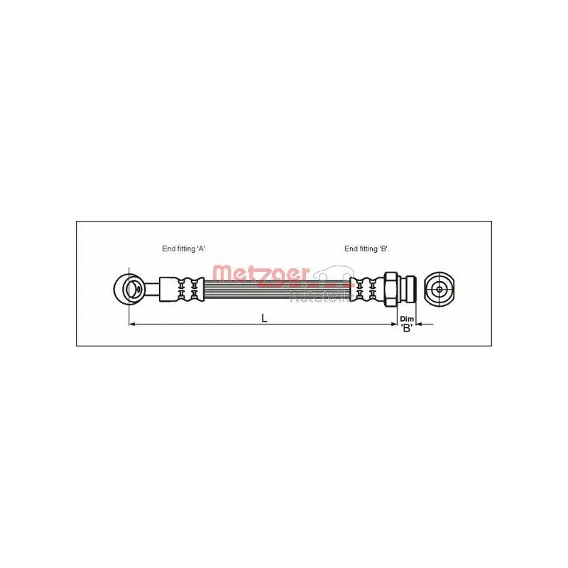 Flexible de frein METZGER 4110405