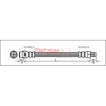 Flexible de frein METZGER 4110578
