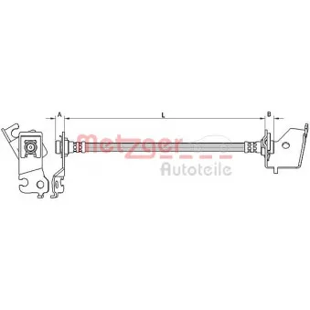 Flexible de frein arrière gauche METZGER 4110583