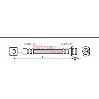 Flexible de frein METZGER 4110602