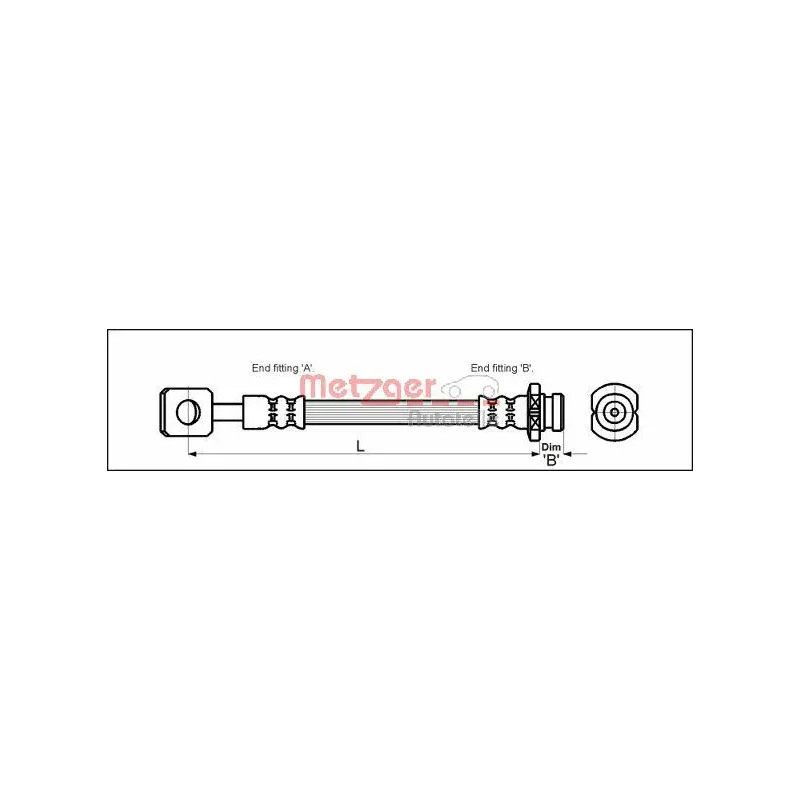 Flexible de frein METZGER 4110602