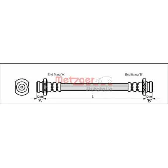 Flexible de frein METZGER 4110611