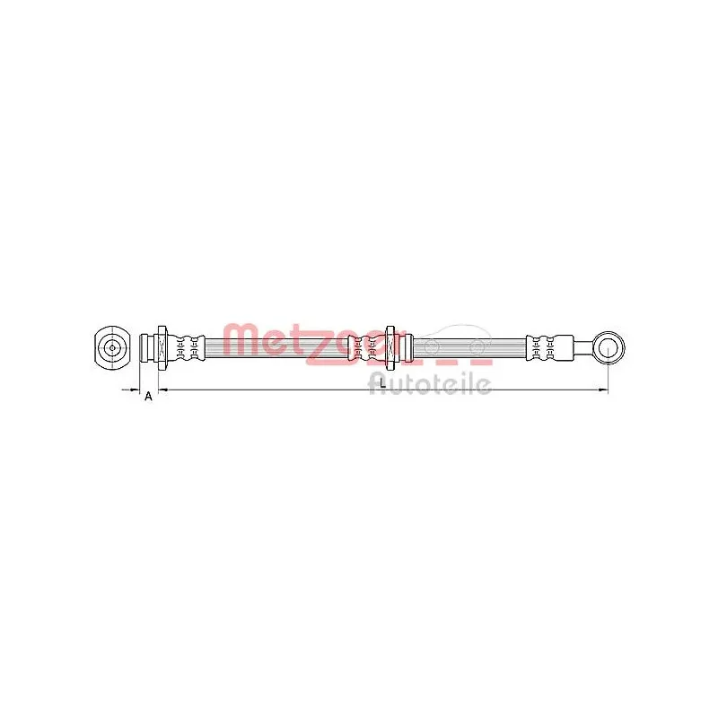 Flexible de frein avant droit METZGER 4110670