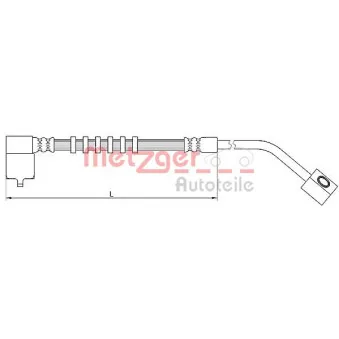 Flexible de frein avant gauche METZGER 4110686