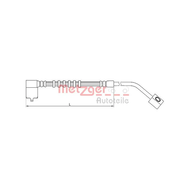 Flexible de frein avant gauche METZGER 4110686